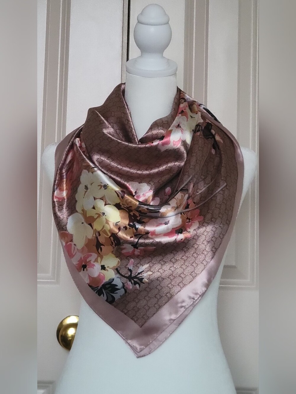 Floral Satin Scarf